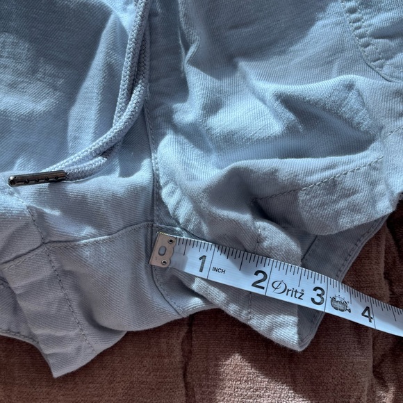 Light Gray Drawstring Shorts - Picture 5 of 6